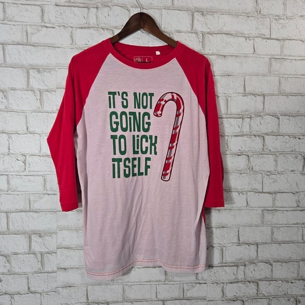 Graphic holiday long sleeve top